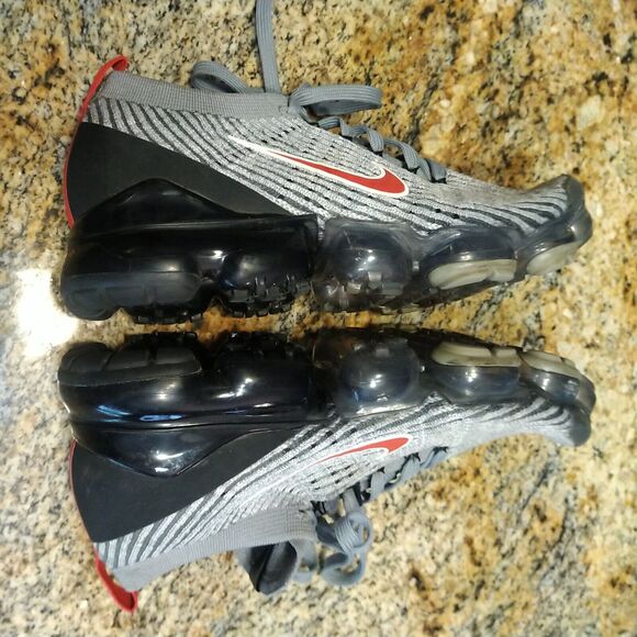 Nike Mens Air Vapormax Flyknit 3 Running Shoes Red AJ6900-012 Lace Up 8.5 - Picture 7 of 12